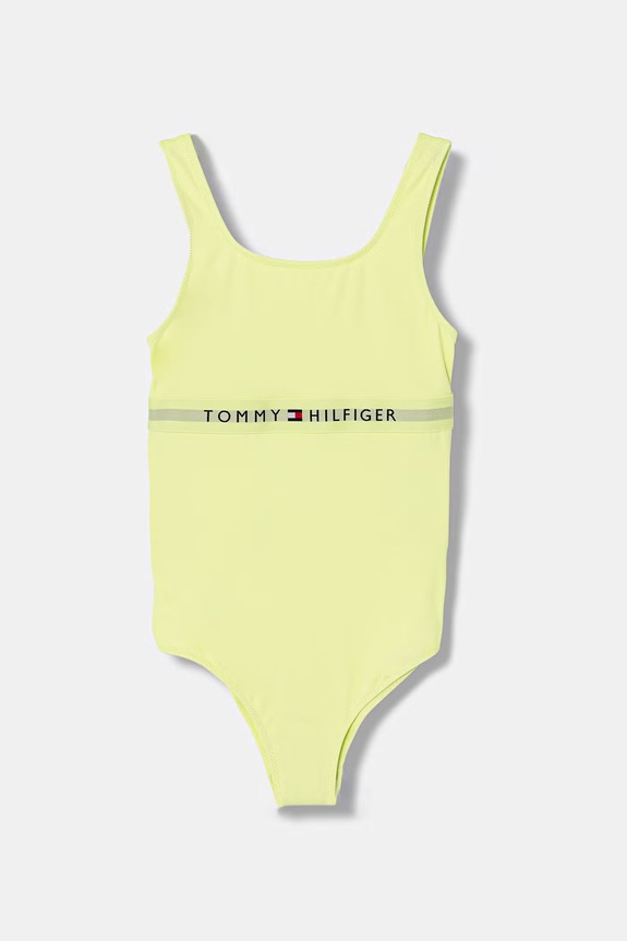 Tommy Hilfiger costum de baie dintr-o singură piesă pentru copii verde UG0UG00822.PPY2