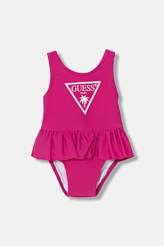 Guess costum de baie dintr-o singură piesă pentru bebeluși roz A6GZ01.KCA60.PPY2.M