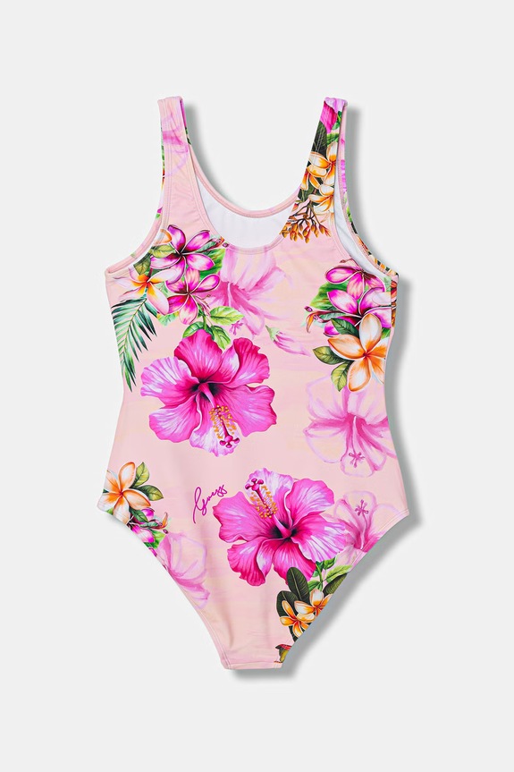 Guess costum de baie dintr-o singură piesă pentru copii J6GZ32.MC052.PPY2.M roz SS26
