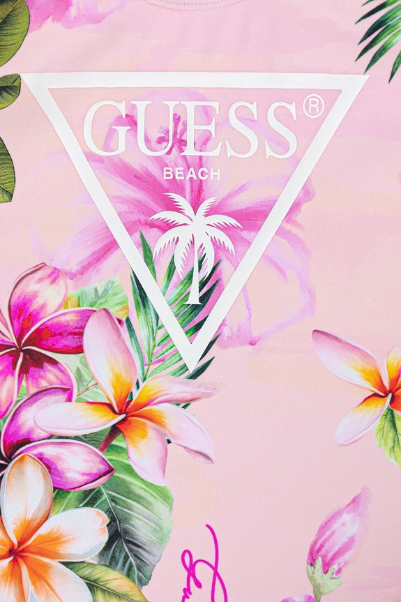Fete Guess costum de baie dintr-o singură piesă pentru copii J6GZ32.MC052.PPY2.M roz