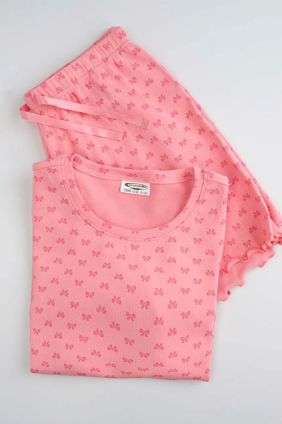 Dječja pamučna pidžama Coccodrillo WC6448210PJS roza
