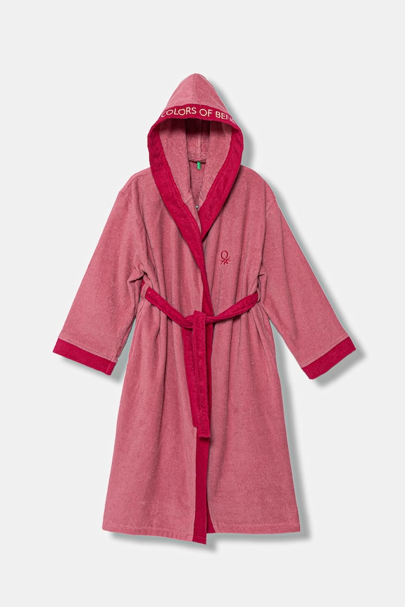 United Colors of Benetton halat de baie din pânză terry pentru copii, din bumbac roz 64PDR8001.G.G.Stagional