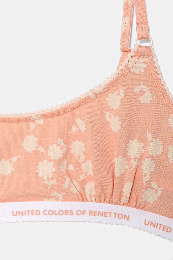 United Colors of Benetton biustonosz dziecięcy bawełniany z elastanem 2-pack pomarańczowy 3MC10R1IN.G.Stagionale