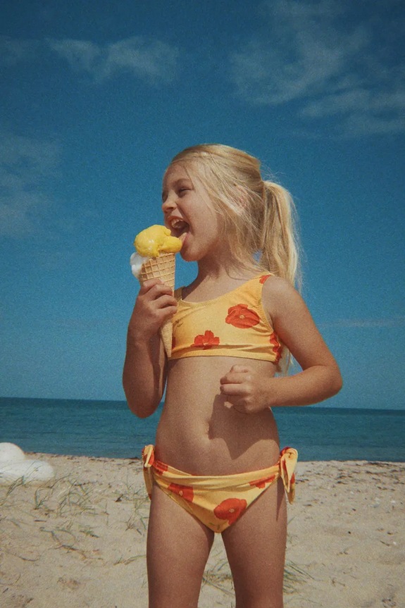 Konges Sløjd dvojdielne plavky detské ABRIA BIKINI GRS KS105240.PPY2 žltá
