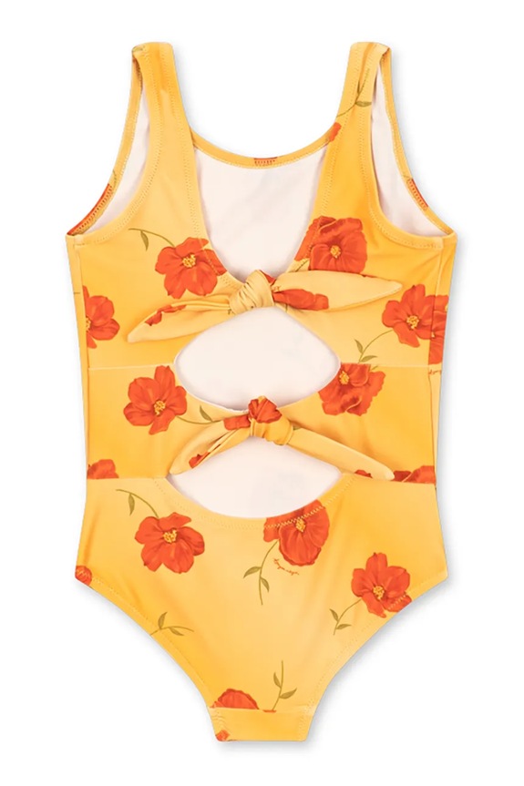 Dievča Konges Sløjd jednodielne plavky detské ABRIA SWIMSUIT GRS KS105243.PPY2 žltá