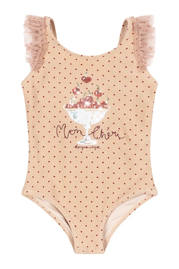 Konges Sløjd jednodielne plavky detské AMANDINE SWIMSUIT KS105261.PPY2 béžová SS26