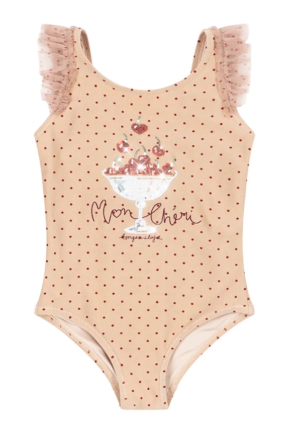 Konges Sløjd jednodielne plavky detské AMANDINE SWIMSUIT KS105261.PPY2 béžová SS26