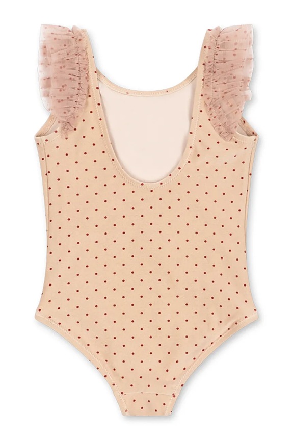 Dievča Konges Sløjd jednodielne plavky detské AMANDINE SWIMSUIT KS105261.PPY2 béžová