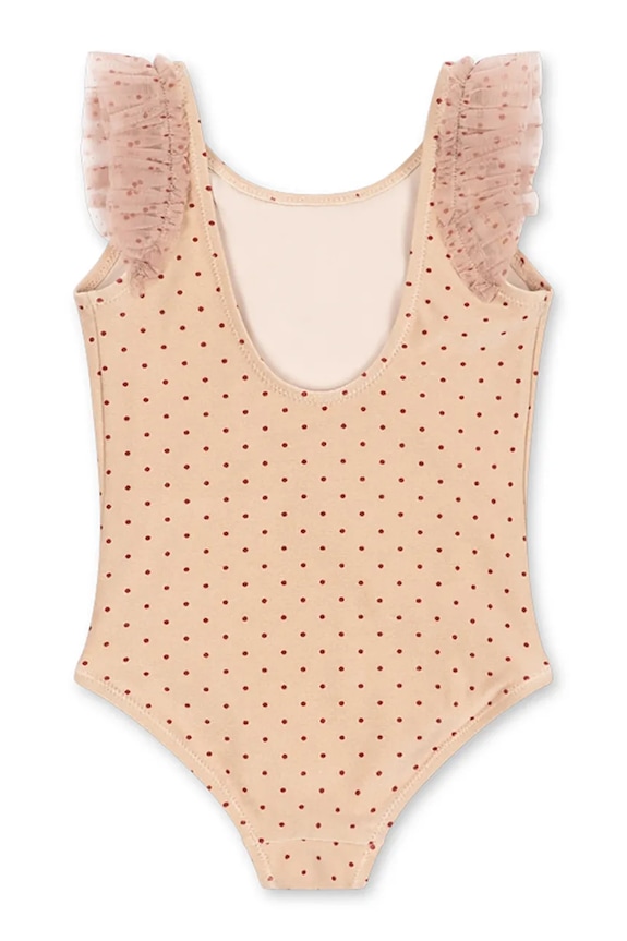 Dievča Konges Sløjd jednodielne plavky detské AMANDINE SWIMSUIT KS105261.PPY2 béžová