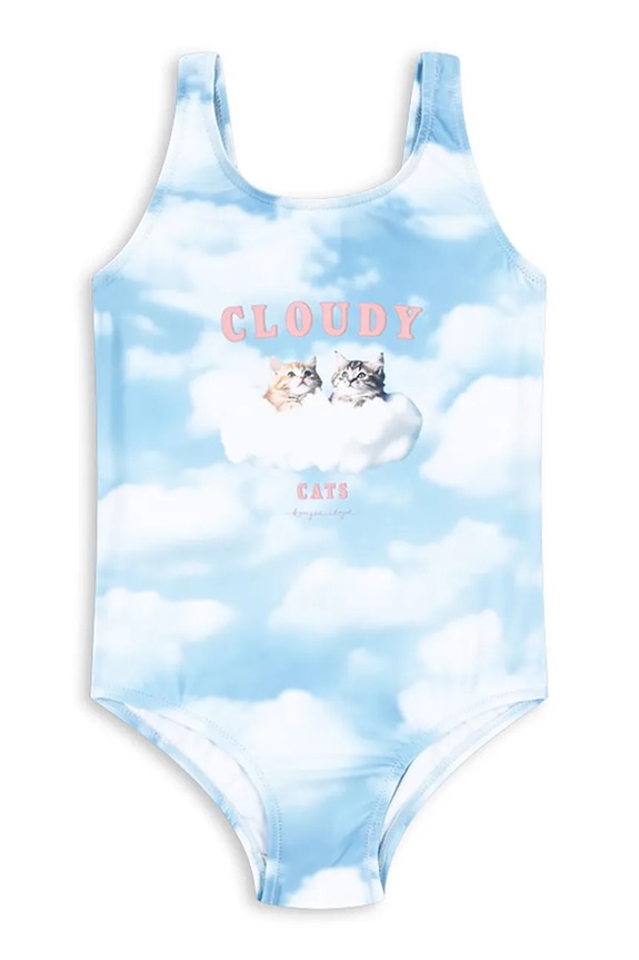 Konges Sløjd jednodielne plavky detské CLOUDY SWIMSUIT GRS KS105316.PPY2 modrá SS26