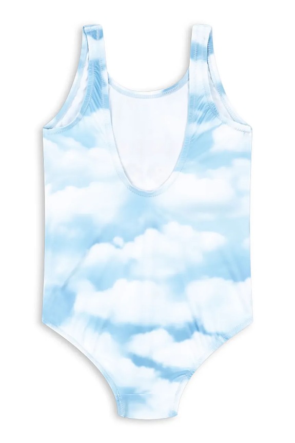 Dievča Konges Sløjd jednodielne plavky detské CLOUDY SWIMSUIT GRS KS105316.PPY2 modrá