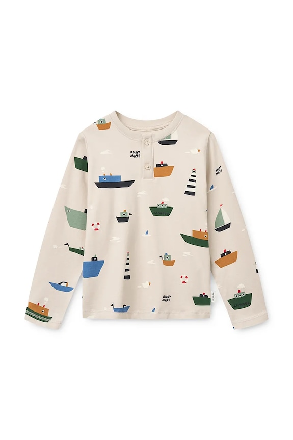 Detské pyžamo Liewood Wilhelm Printed Pyjamas Set LW20674.PPY2 béžová SS26
