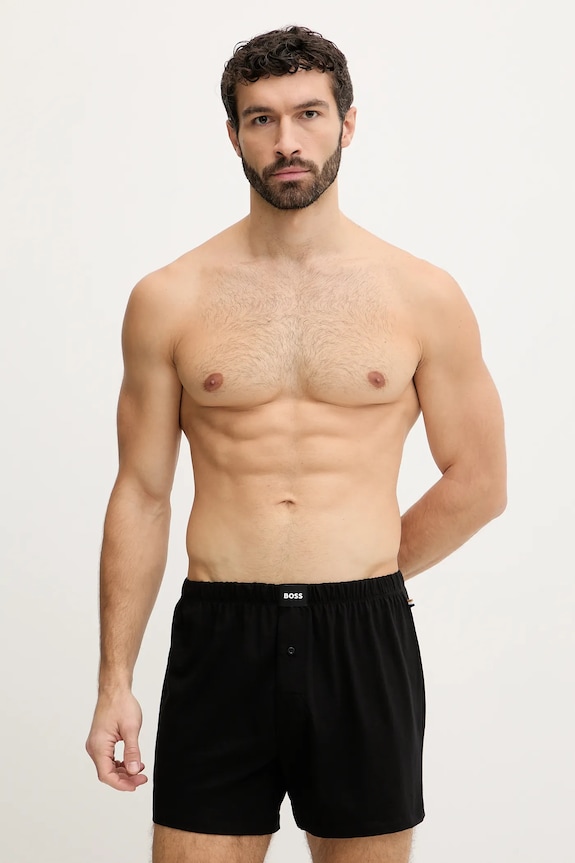 Boxerky BOSS 2-pak 2P Jersey Boxer pletenina čierna 50544380