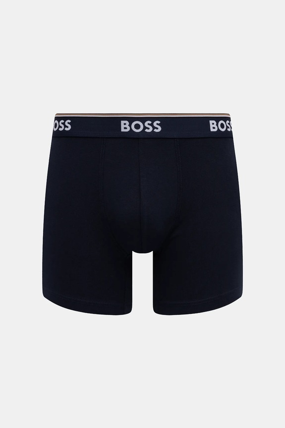 Odzież BOSS bokserki męskie z bawełną BoxerBr 3P Power Des 3-pack 50554438 niebieski