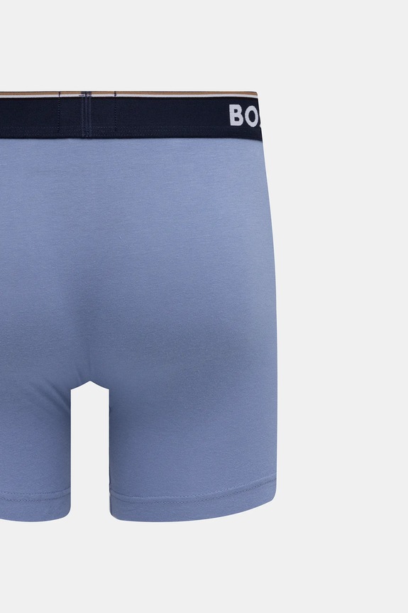 BOSS bokserki męskie z bawełną BoxerBr 3P Power Des 3-pack 50554438 niebieski