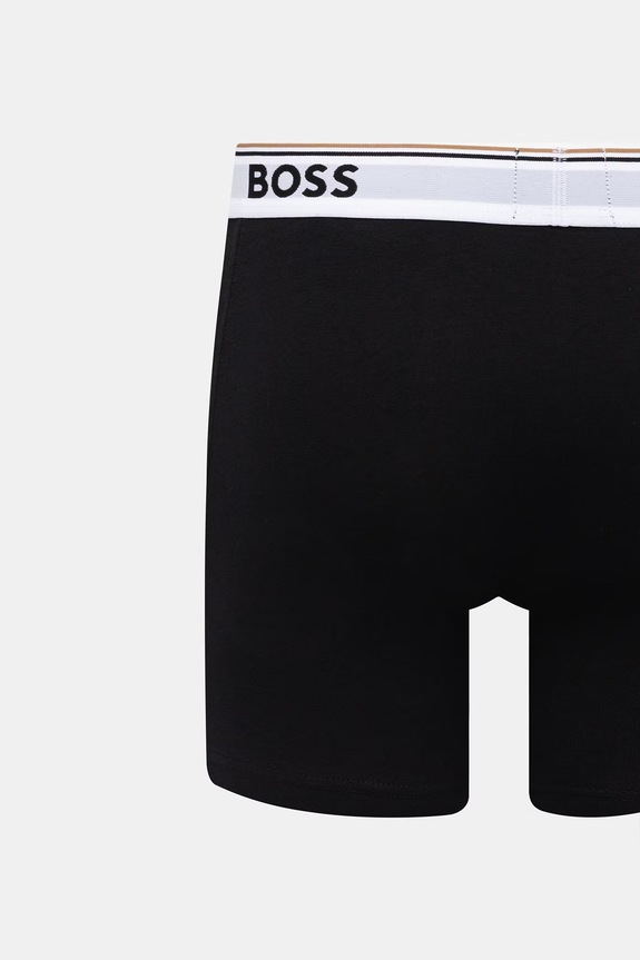 BOSS bokserki męskie z bawełną BoxerBr 3P Power Des 3-pack 50554438 czarny