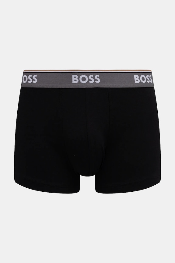 BOSS Ανδρικό μποξεράκι βαμβακερό με ελαστάν Trunk 3P Power Desig 3-pack γκρί 50554443