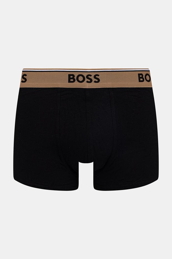 BOSS bokserki męskie bawełniane z elastanem Trunk 3P Power Desig 3-pack czarny 50554443