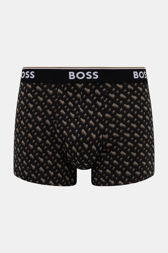 BOSS bokserki męskie bawełniane z elastanem Trunk 3P Power Desig 3-pack 50554443 czarny SS26