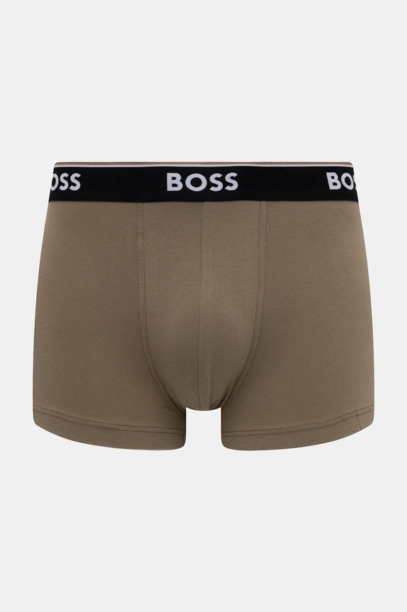 Odzież BOSS bokserki męskie bawełniane z elastanem Trunk 3P Power Desig 3-pack 50554443 czarny