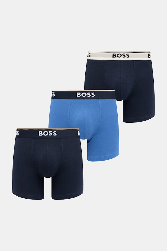 BOSS мъжки BoxerBr 3P Power 3 броя трикотаж син 50554694