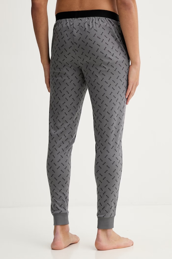 Odzież BOSS spodnie piżamowe bawełniane Relax Pants 50557164 szary