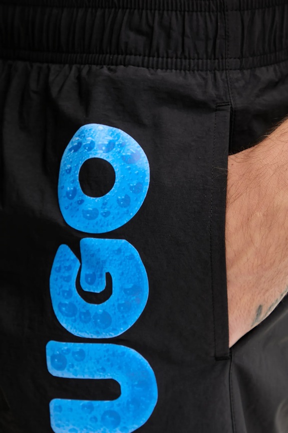 Plavkové šortky Hugo Blue SPLASH čierna 50556769