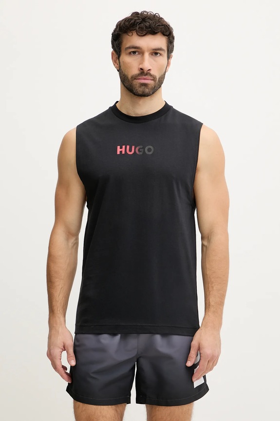 HUGO plážový top pánsky RAY BEACH_TANK_LOOSE čierna 50555581