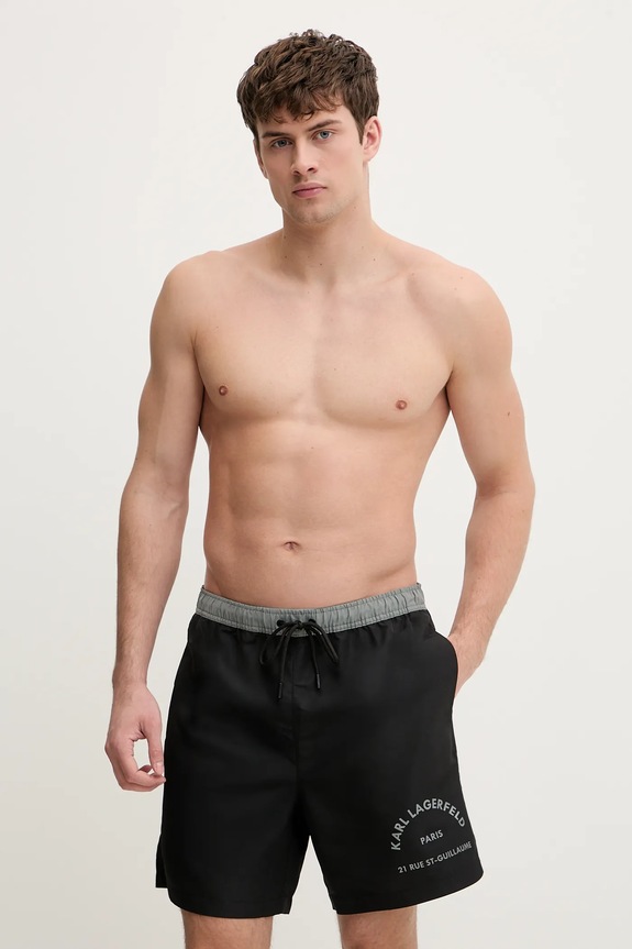 Karl Lagerfeld pantaloncini da bagno RSG CONSTRAST nero B1M46008