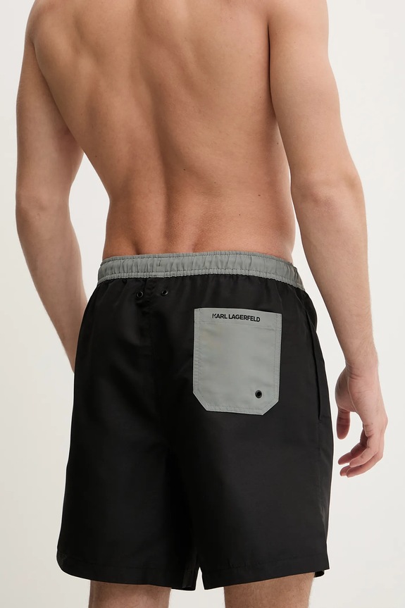 Abbigliamento Karl Lagerfeld pantaloncini da bagno RSG CONSTRAST B1M46008 nero