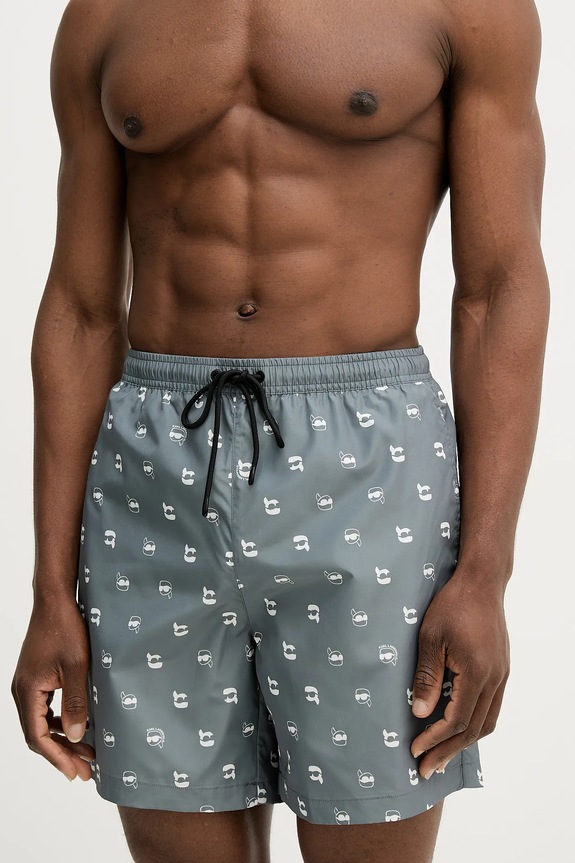 Karl Lagerfeld pantaloni scurti de baie IKON A3M46007 verde SS26