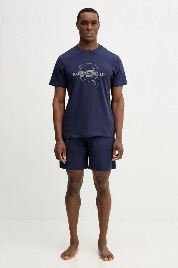 Karl Lagerfeld pigiama IKON sovrastampa blu navy B1M45005