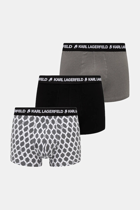 Karl Lagerfeld bokserki 3-pack dzianina czarny B1M47010