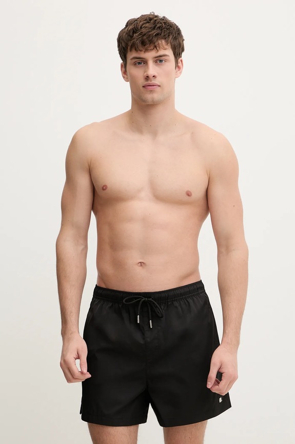 Karl Lagerfeld pantaloncini da bagno KL METAL applique nero B1M46005