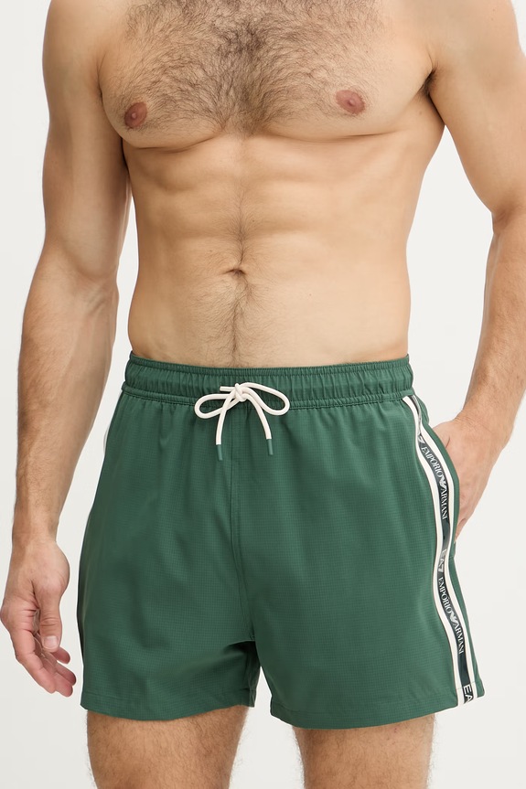 EA7 Emporio Armani kratke kupaće hlače za muškarce AF21073.7M001688 zelena SS26