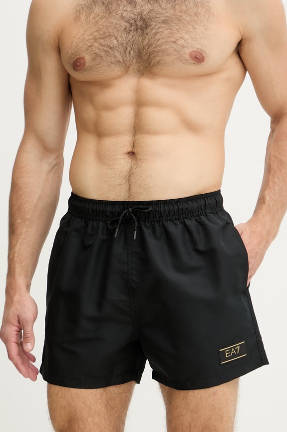 EA7 Emporio Armani kopalne kratke hlače moške AF21248.7M001713 črna SS26