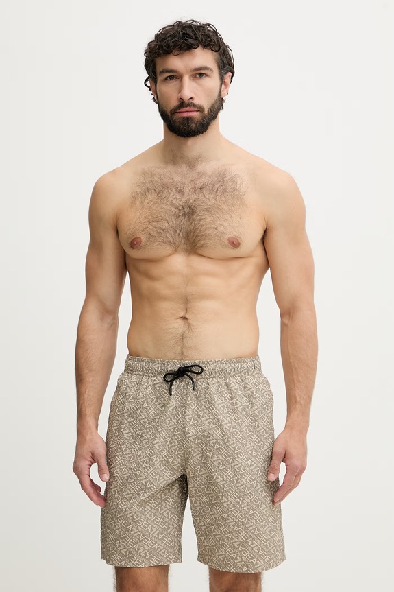 EA7 Emporio Armani kratke kupaće hlače za muškarce bež AF21249.7M001683