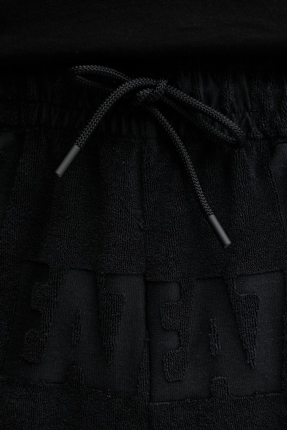 EA7 Emporio Armani pantaloni scurți de trening pentru bărbați, cu bumbac negru AF21254.7M000506
