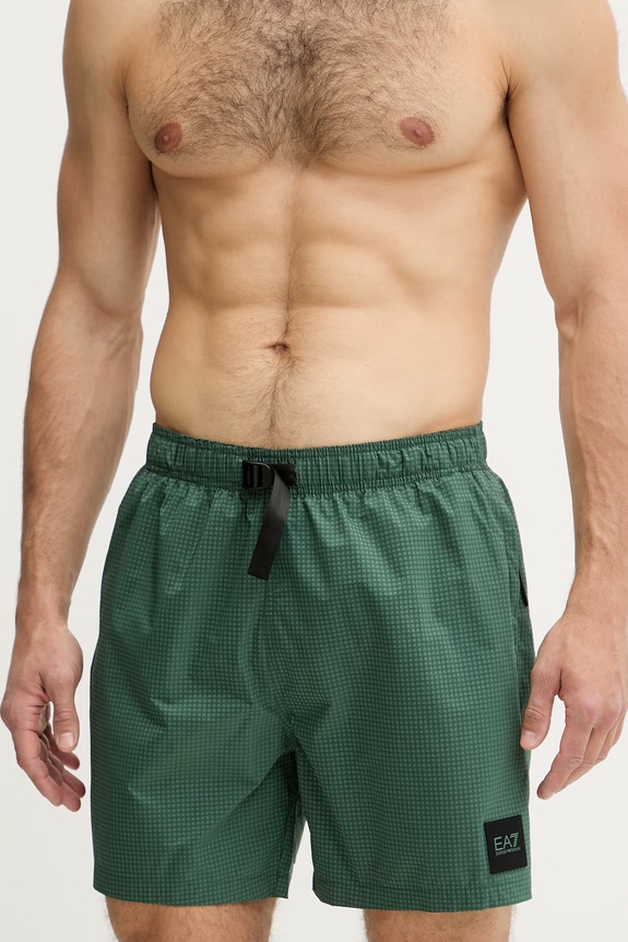 EA7 Emporio Armani kratke kupaće hlače za muškarce AF21256.7M001717 zelena SS26