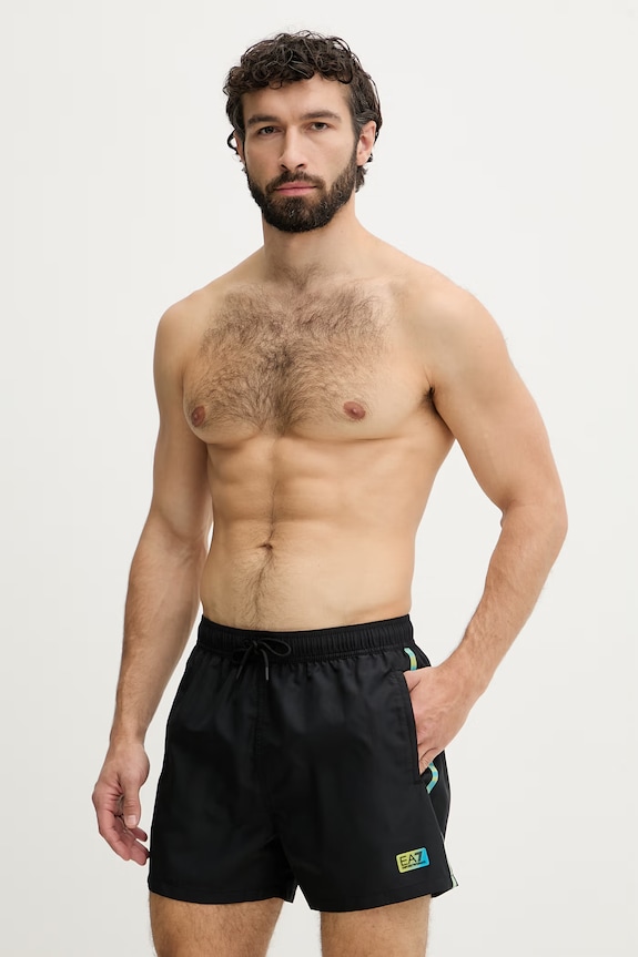 EA7 Emporio Armani kratke kupaće hlače za muškarce crna AF21257.7M001718