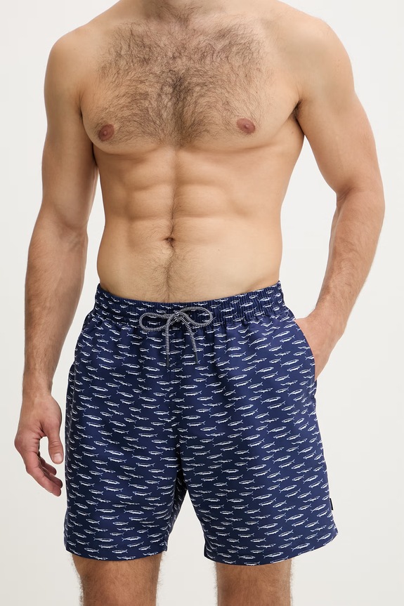 Hackett London plavecké šortky pánske HMB100030 tmavomodrá SS26
