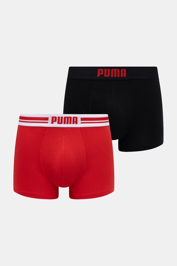 Puma bokserki Everyday Logo 2-pack dzianina czerwony 938476