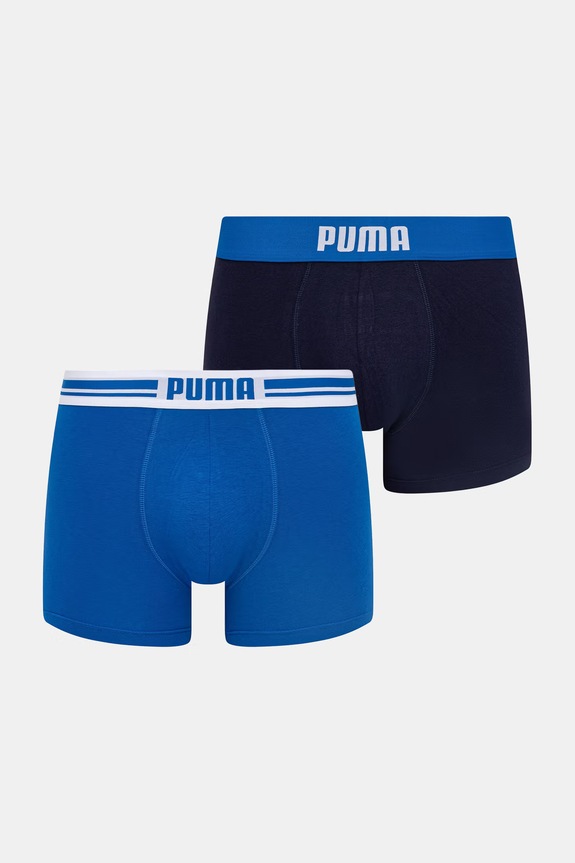 Puma bokserki Everyday Logo 2-pack dzianina niebieski 938476