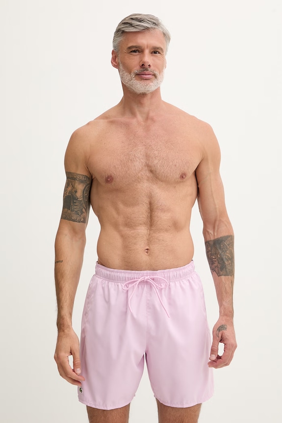 Lacoste pantaloni scurți de baie bărbătești roz MH9088