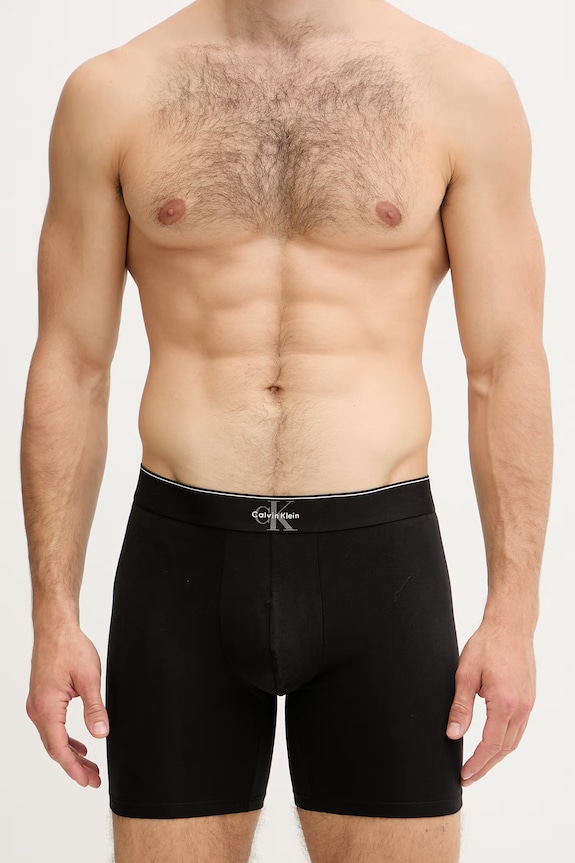 Calvin Klein Underwear boxeri pentru bărbați pachet de 3 LV00NB4473 alb SS26