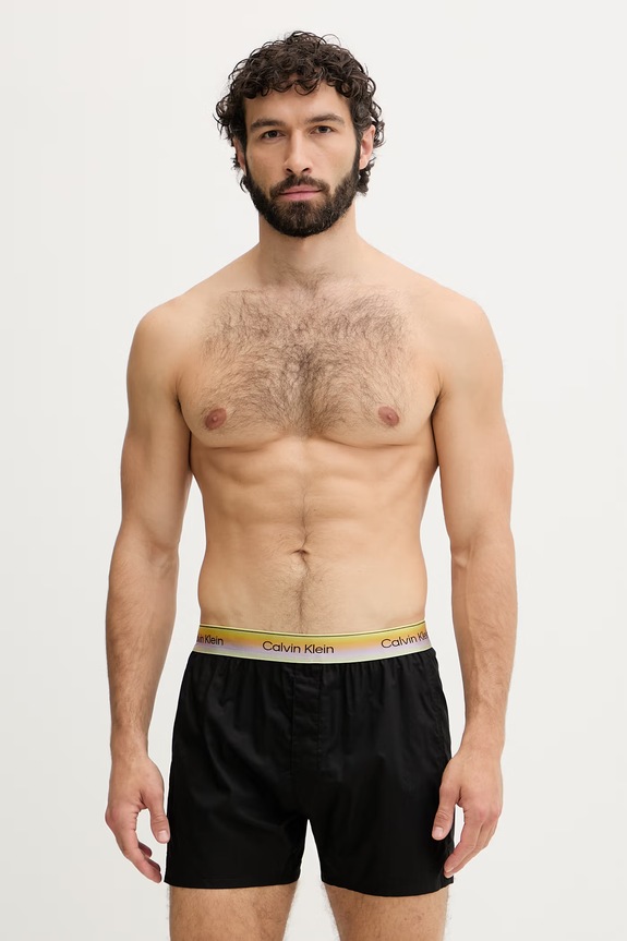 Calvin Klein Underwear voľné boxerky pánske bavlnené čierna LV00NM3002