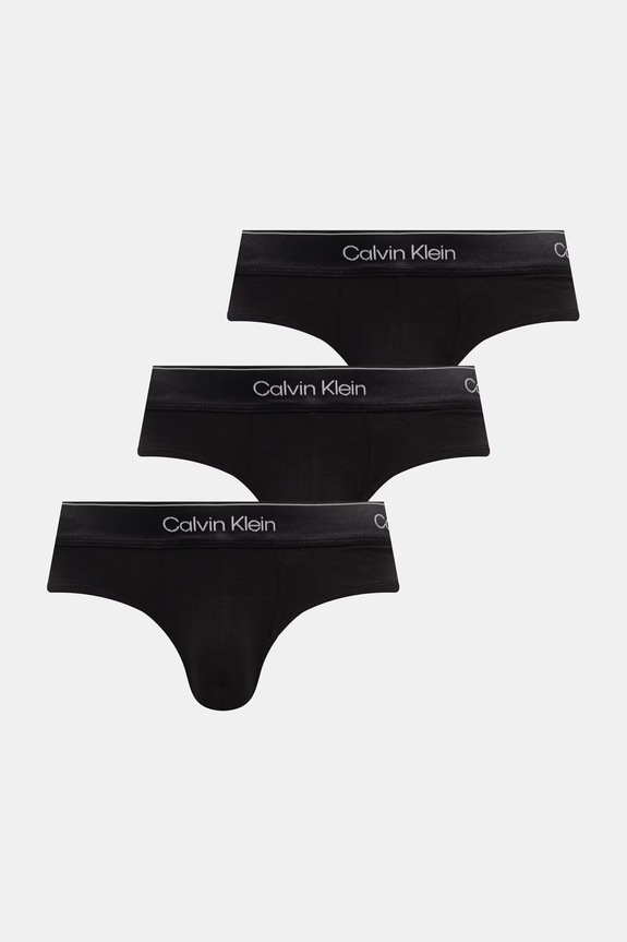 Calvin Klein Underwear slipy męskie z bawełną 3-pack czarny LV00NB4574