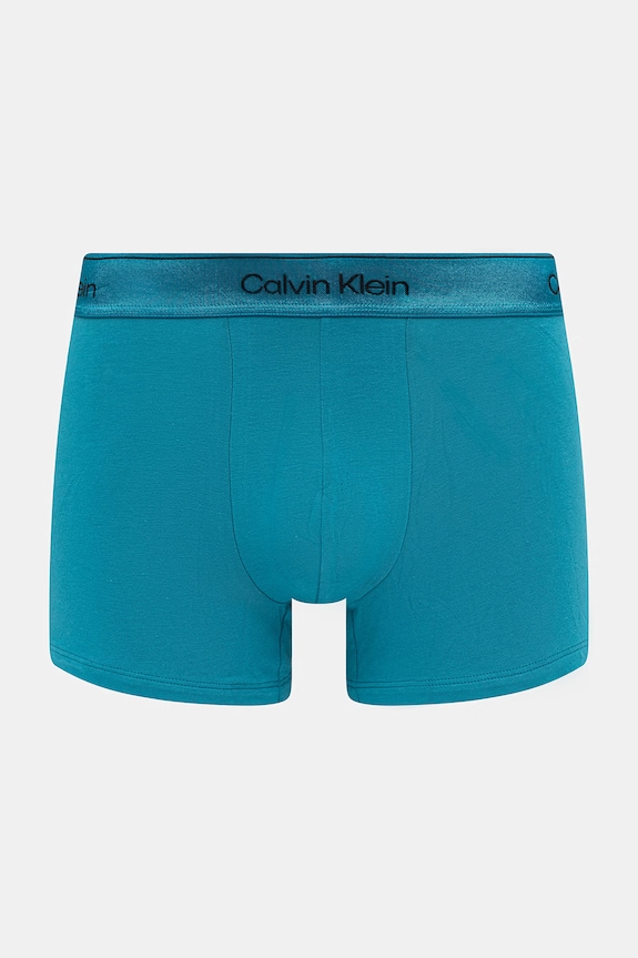 Îmbrăcăminte Calvin Klein Underwear boxeri pentru bărbați, din bumbac cu elastan pachet de 3 LV00NB4575 verde