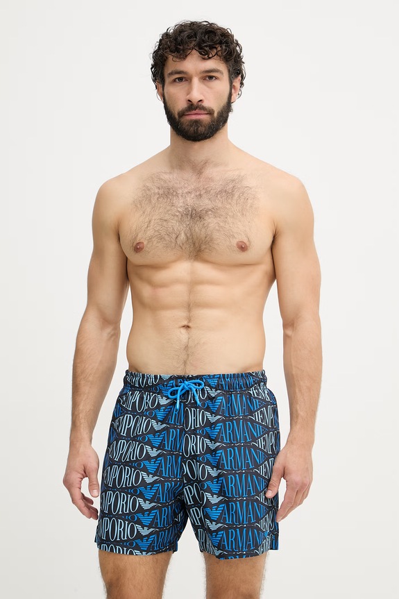 Emporio Armani Underwear plavecké šortky pánske modrá EM000583.AF20442