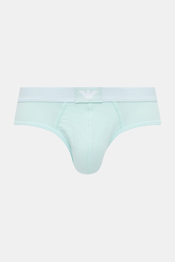 Odzież Emporio Armani Underwear slipy męskie bawełniane z elastanem 2-pack EM000401.AF18884 zielony